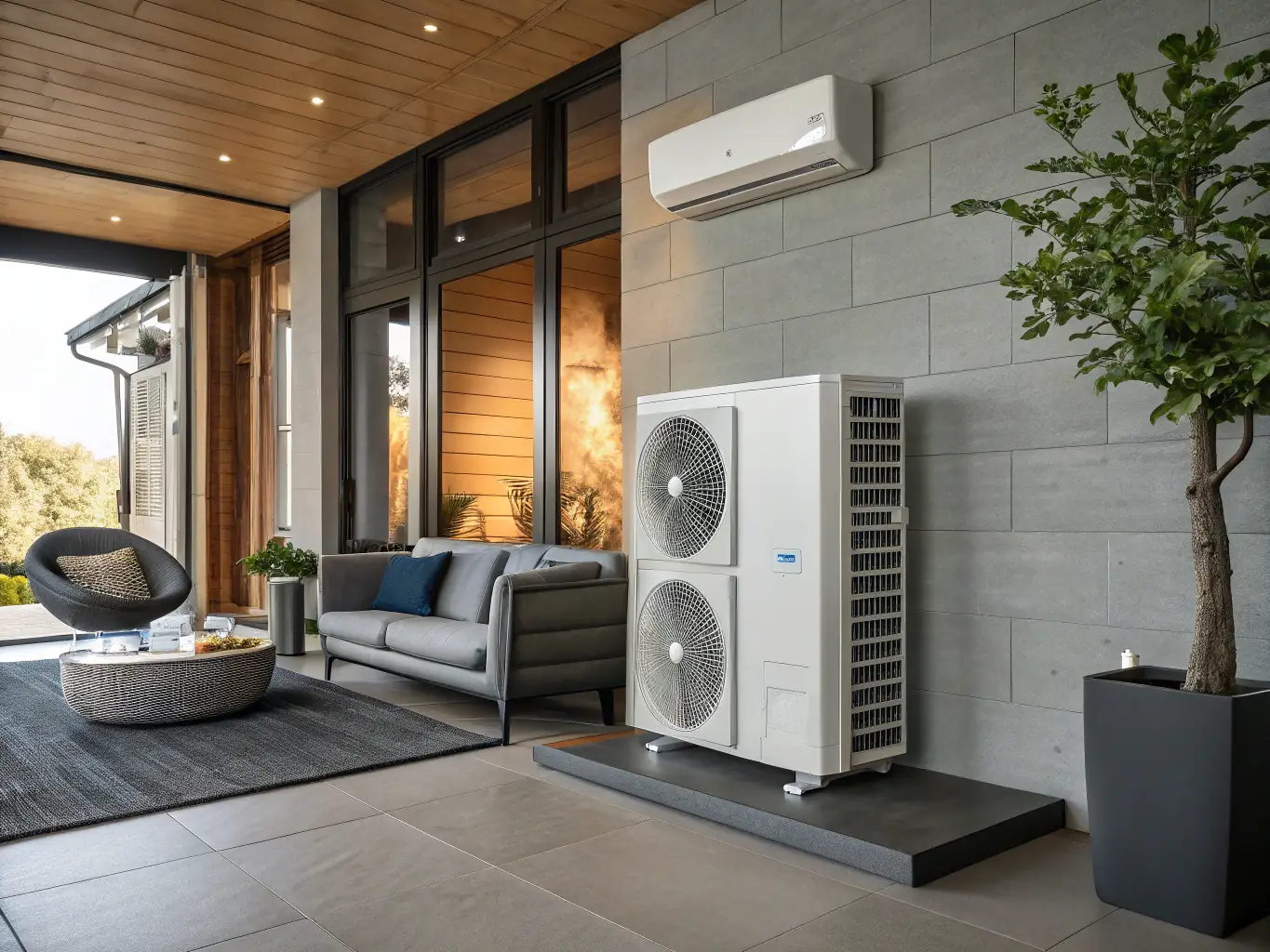 A newly installed HVAC system is shown, emphasizing the benefits of professional HVAC installation services.